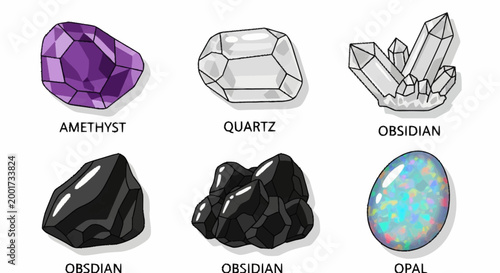 Precious stones and minerals.