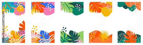 Vertical abstract social media summer stories design templates with copy space for text. Background for banner, greeting card, poster and advertising