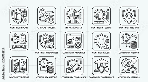 Computer security icons set.