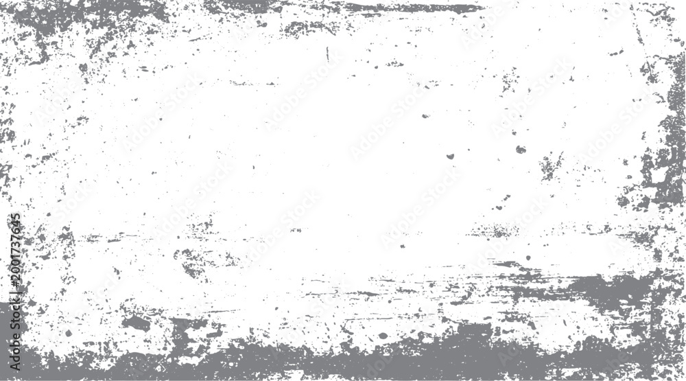 Fototapeta premium Distressed grunge texture background with grey splatters and scratches on white