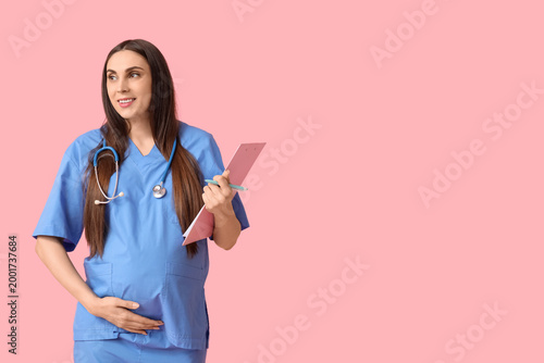 Beautiful young pregnant do...