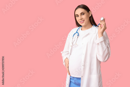 Beautiful young pregnant do...