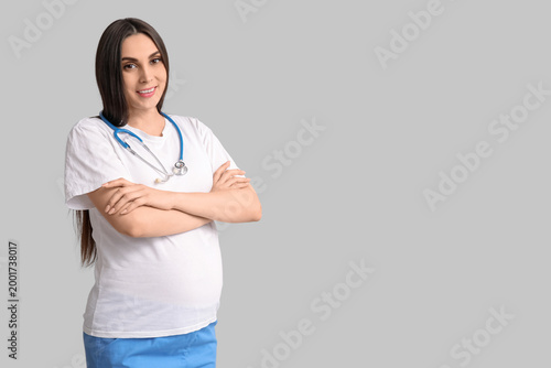 Beautiful young pregnant do...