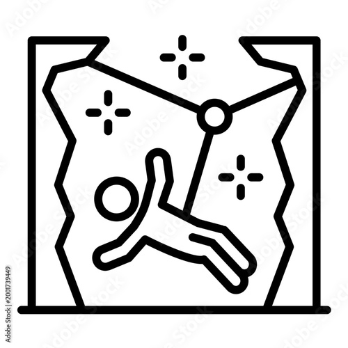 Zip Lining Icon