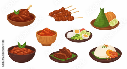 Traditional Southeast Asian street food.