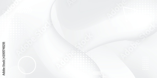 Elegant Light Gray Abstract Background with Smooth Fluid Shapes,