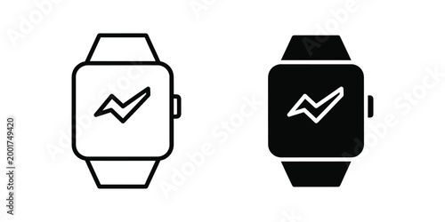 Apple watch faces with messaging app icon in light and dark modes