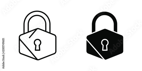 Locked padlock icons in open and closed states