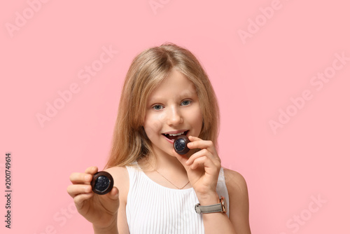 Cute little girl with sweet...
