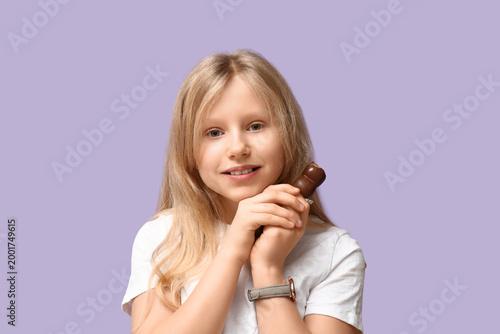 Cute little girl with sweet...