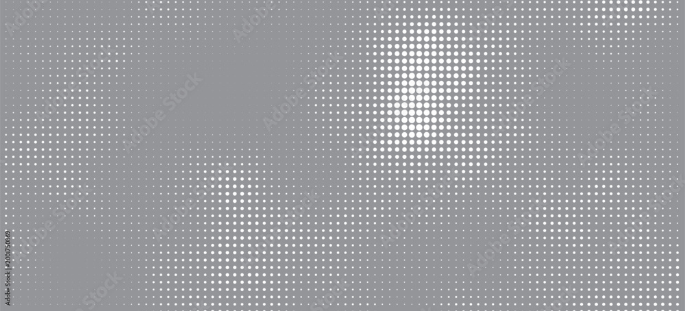 Fototapeta premium Clean vector white background with halftone dot texture, subtle comic pop art monochrome effect. Illustration
