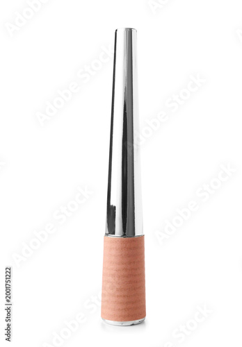 Stylish eyeliner on white b...