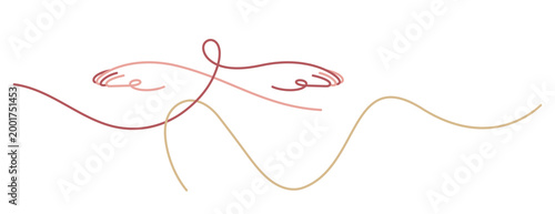 yoga warrior pose doodle hand drawn single line art minimalism