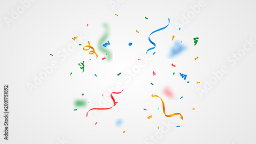 birthday explosion confetti colorful realistic
