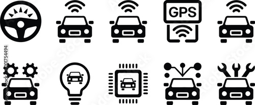 Global Language Translation Icons Set Communication and Linguistics Symbols