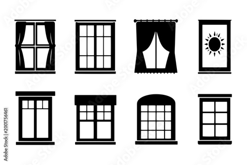 Collection of various window icons