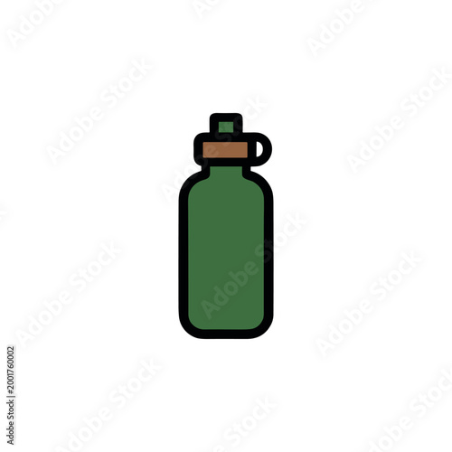 Green Water Bottle Icon