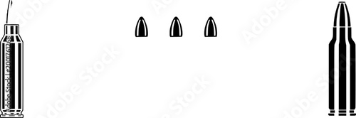 A brass bullet shell casing with intricate black detailing stands upright against a stark white background