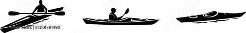 The sleek hydrodynamic kayak hull glides gracefully through the water, offering an exhilarating experience for its user