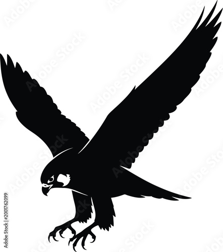 Majestic bird of prey silhouette in flight a powerful and graceful image
