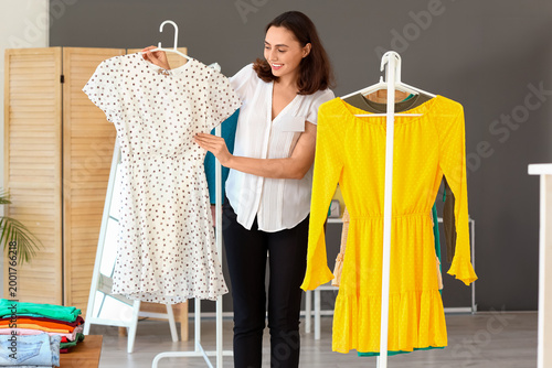 Female seller with stylish ...