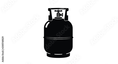 Bild auf Leinwand propane tank silhouette on white background high quality professional detailed m