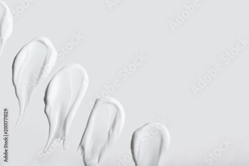 Samples of natural cream on...