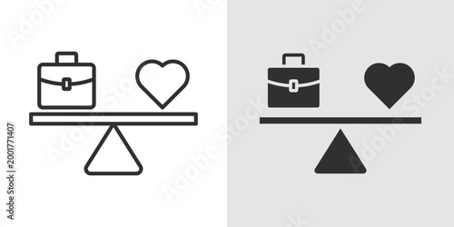 Work Life Balance Icon representing harmony between professional responsibilities and personal life, promoting well being, productivity, and overall life satisfaction.