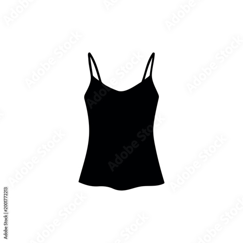 Camisole silhouette icon vector illustration.
