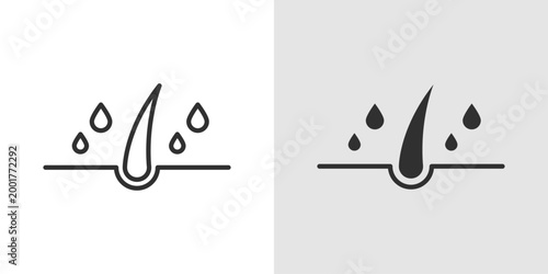 Hair Care Icon representing maintenance, nourishment, and styling of hair for healthy and well-groomed appearance.