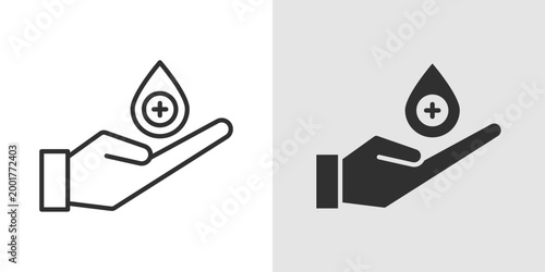 Health Donation Icon representing contributions to healthcare causes, medical aid, charity support, and funding for health related initiatives.