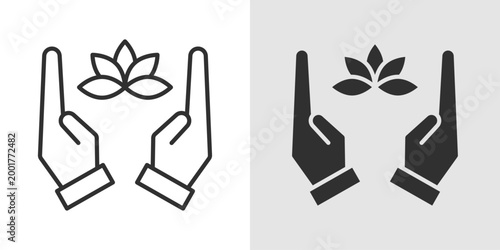 Holistic Health Icon representing overall well being through the integration of physical, mental, emotional, and spiritual health.