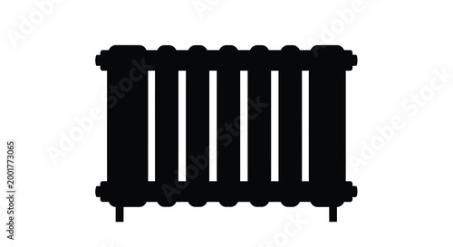 radiator silhouette on white background high quality professional detailed modern elegant stylish clean crisp vibrant colorful digital creative innovative contemporary
