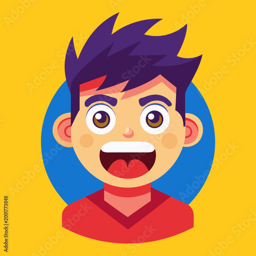 Emoji Reaction Emotion Face Expression Icon Set Flat Vector Illustration Isolated Colorful Collection
