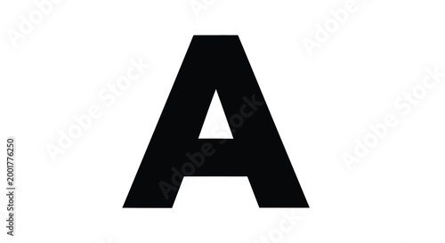 capital letter a in bold black font on white background high quality professional detailed modern elegant stylish clean crisp vibrant