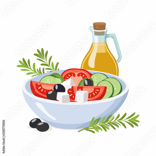 Mediterrane Bowl mit Feta & Oliven