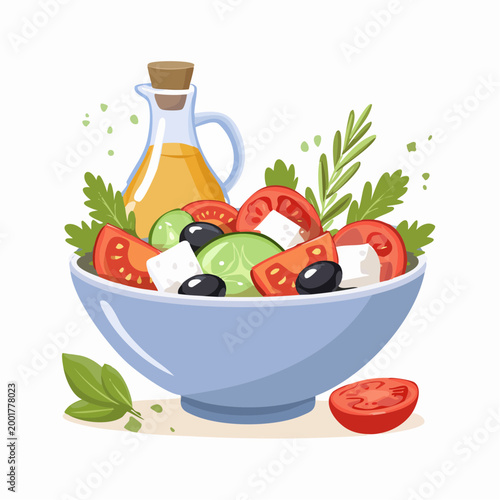 Mediterrane Bowl mit Feta & Oliven
