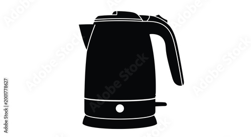 electric kettle silhouette on white background high quality professional detailed modern elegant stylish clean crisp vibrant colorful digital creative innovative