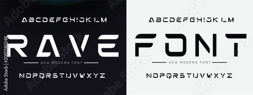 Foto modern minimal sport logo alphabet fonts