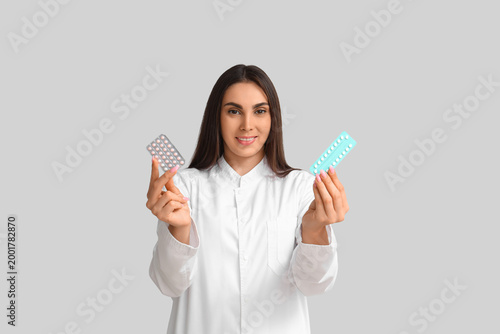 Female gynecologist with co...