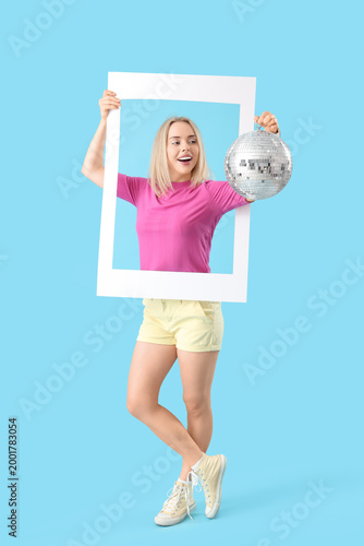 Young beautiful happy woman...