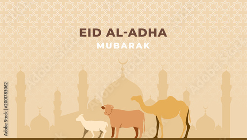 Eid Al adha flyer illustration