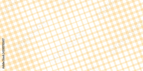 Yellow gingham or vichy pattern. Autumn or Thanksgiving day textile print for tabletop, picnic blanket, basket napkin, shirt or handkerchief. Cotton, linen or flannel design. Vector illustration Eps10