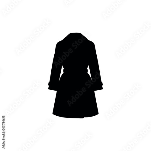 Coat silhouette icon vector illustration.
