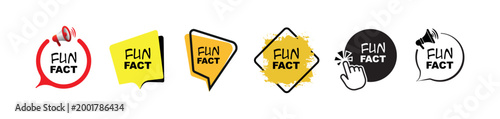 fun fact sign on white background