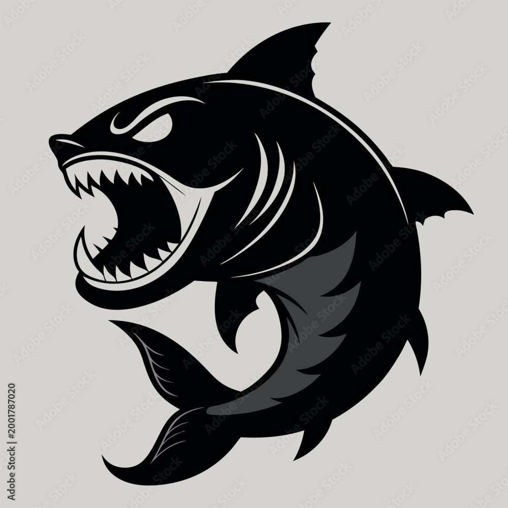 Fototapeta premium large catfish powerful jaw 