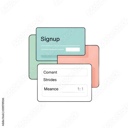 Signup Form Interface Design Elements.