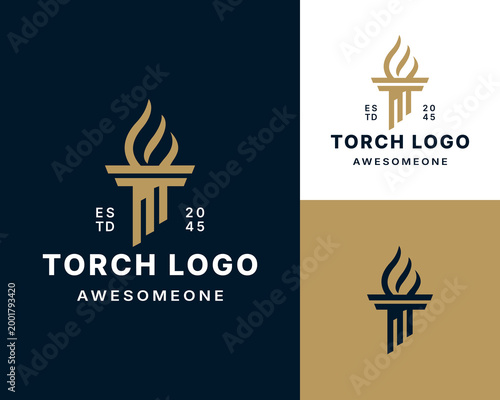 Modern Torch Logo Design logo design vector illustration