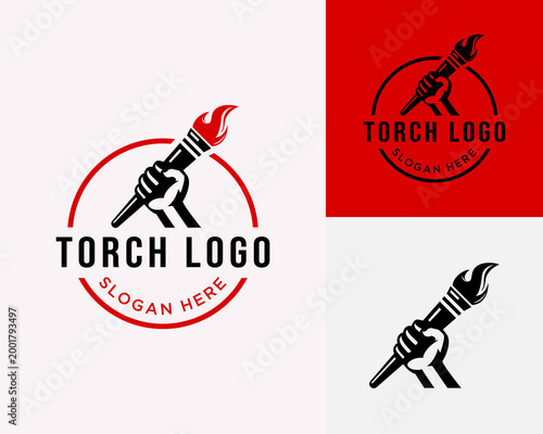 Modern Torch Logo Design logo design vector illustration