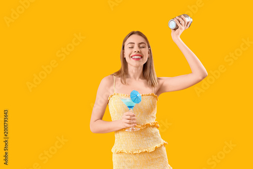 Beautiful happy young woman...